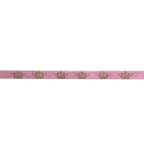 Crowns on Pink Dog Collar