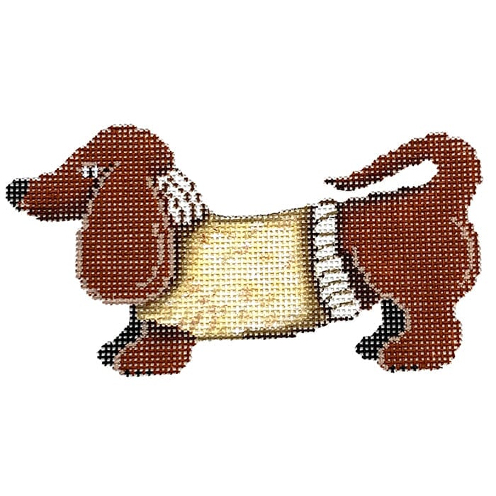 Dachshund - Beige Turtleneck Sweater