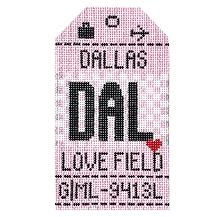 Dallas Love DAL Retro Travel Tag