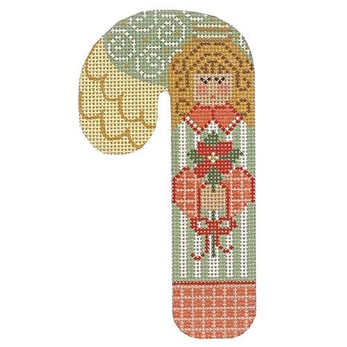 Angel with Poinsettia Candy Cane