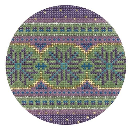 Purple Snowflake Geometric Round #1