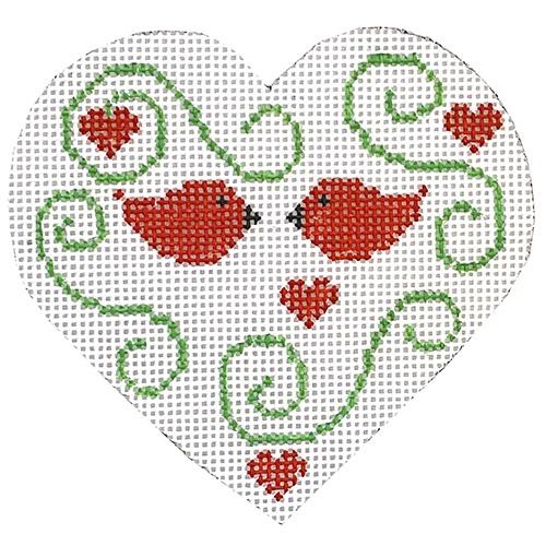 Heart - Red Birds with Stitch Guide