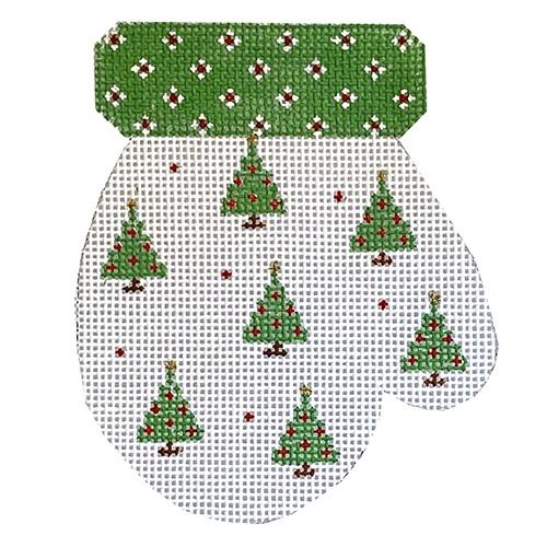 Mitten - Christmas Tree with Stitch Guide