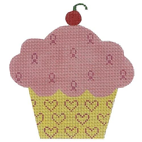 Pink Ribbon Cupcake - Pink