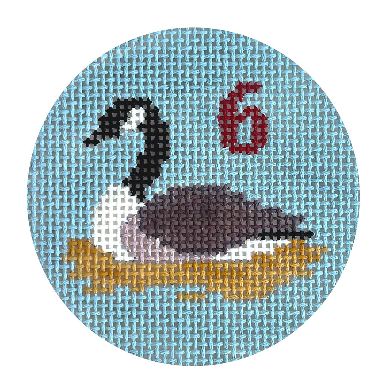Twelve Days, 6 Geese Laying, 2.5" Round