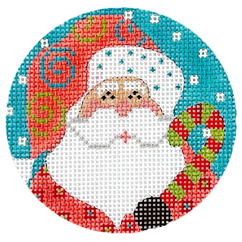 Candy Cane Santa on 13 mesh