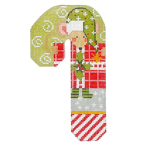 Mouse with Present Candy Cane CH