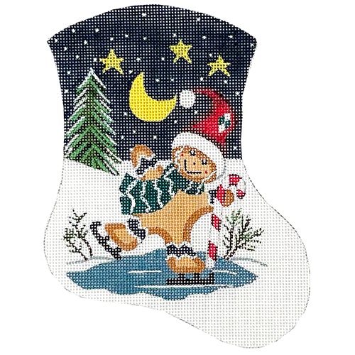 Skating Gingerbread Mini Sock LK