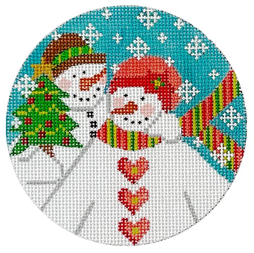 Snow Couple Ornament DD