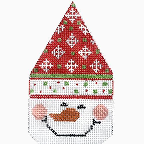 Snowman Face - Hat with Snowflakes