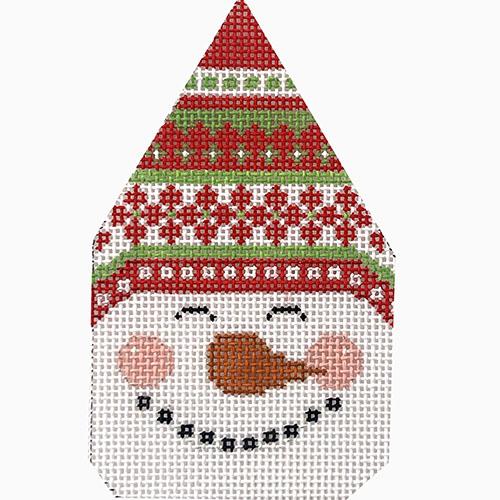 Snowman Face - Red/Green Hat