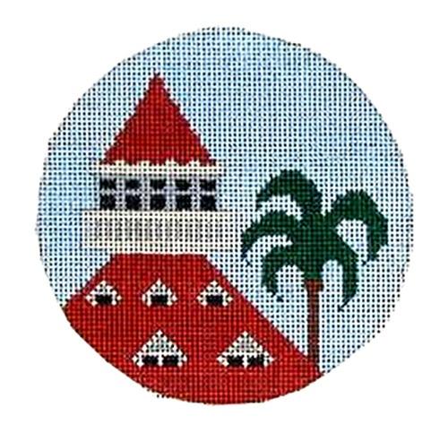 Palm Tree and Hotel Del Ornament