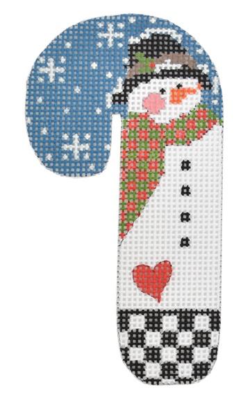 Black Hat Heart Snowman Candy Cane on 13