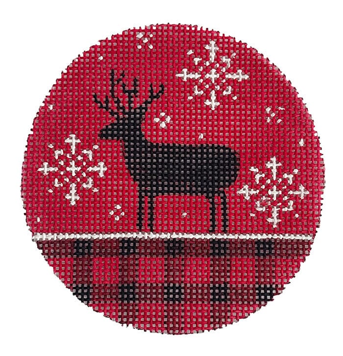 Deer and Red Plaid