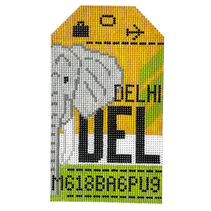 Delhi DEL Retro Travel Tag