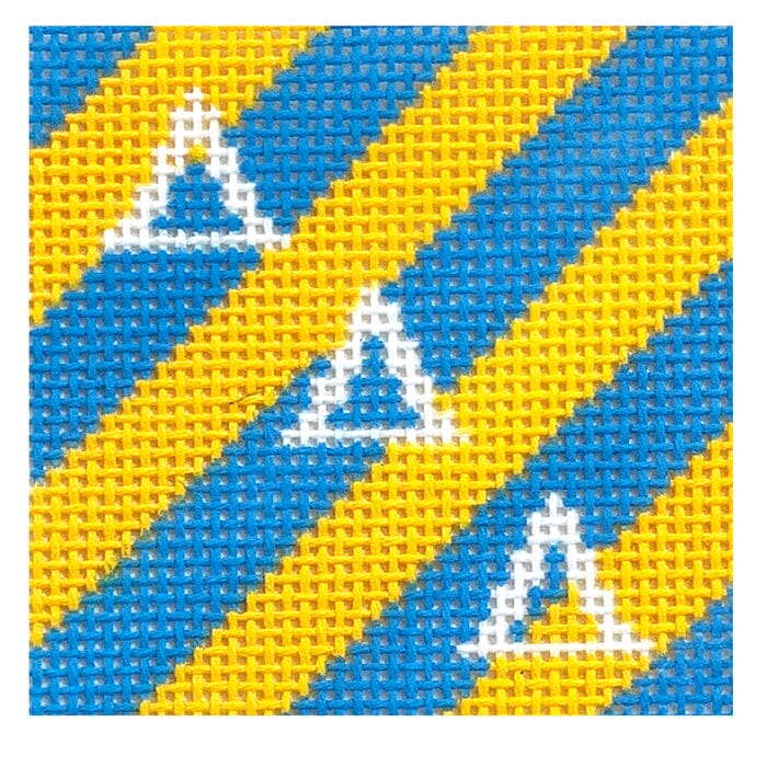 Delta Delta Delta 2" Stripe Square