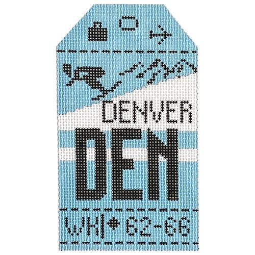 Denver DEN Retro Travel Tag