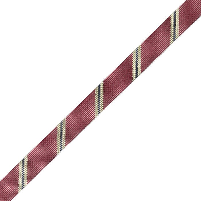 Diagonal Stripe Belt - Red/Khaki/Navy on 14