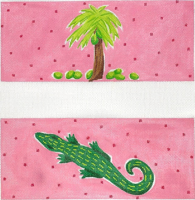 Dice Cups for Backgammon BGB-04 - Lilly Inspired Alligators & Palm Trees