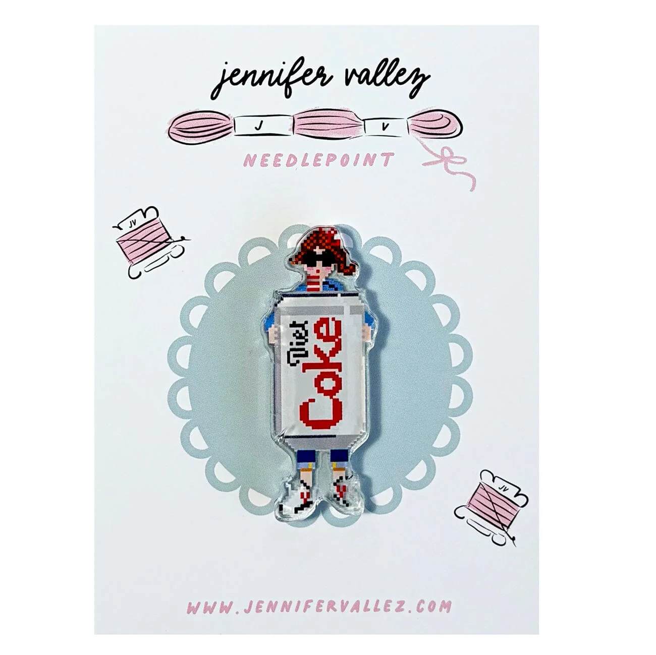Diet Coke Girl Acrylic Needle Minder