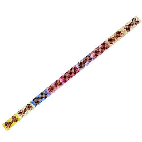 Dog Collar - Blocks of Bones Pinks