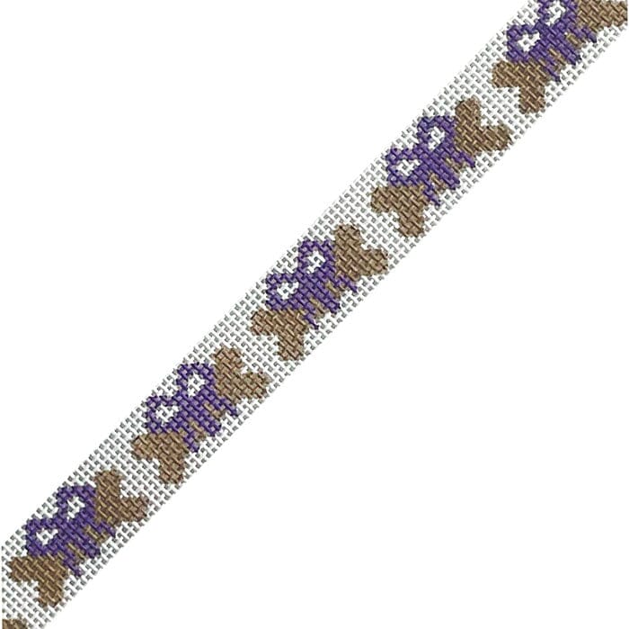 Dog Collar - Bones with Purple Bows