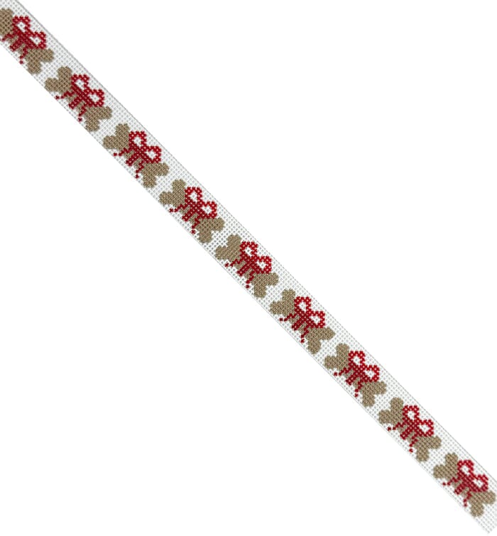 Dog Collar - Bones with Red Bows