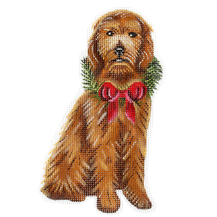 Dog: Holiday Goldendoodle Ornament