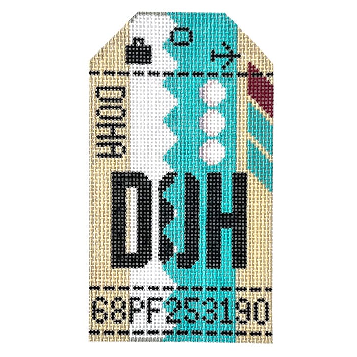 Doha DOH Retro Travel Tag