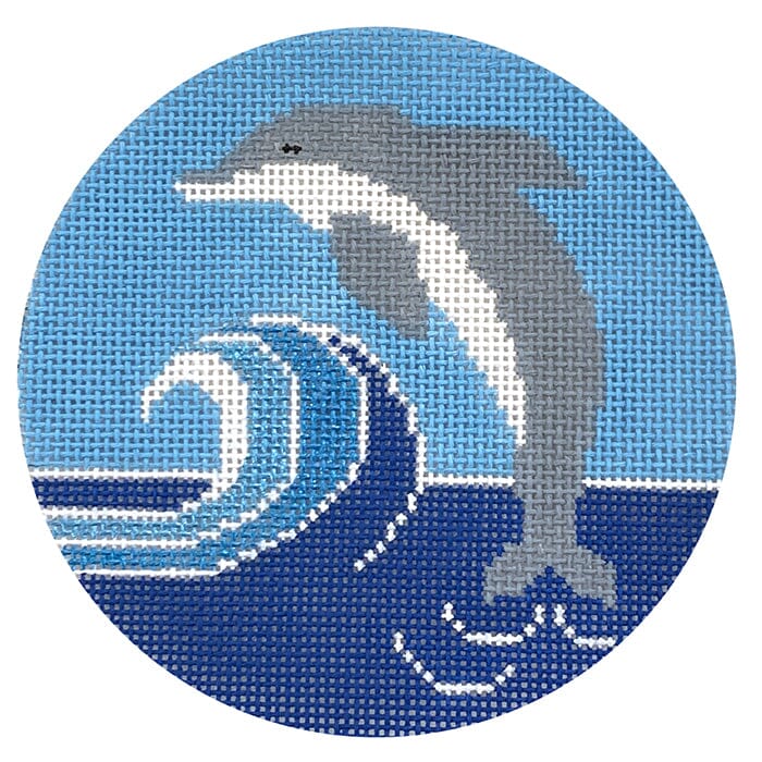 Dolphin with Wave Ornament