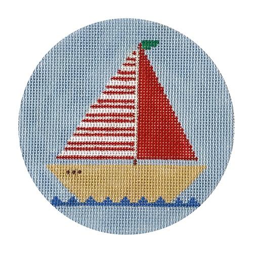 Red Sailboat Ornament