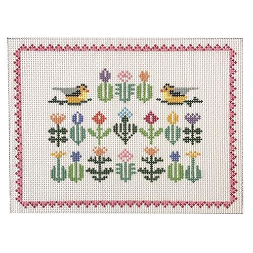 Sampler Pillow Birds & Flowers