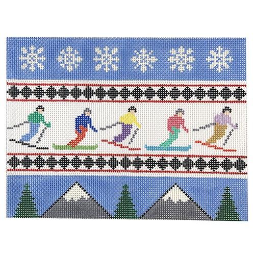 Skiers Snowboarders