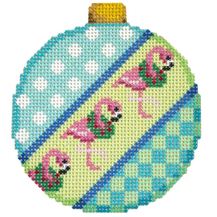 Dots/Flamingos/Check Ball Ornament