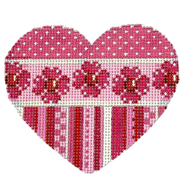 Dots/Flowers/Multi-Stripe Heart
