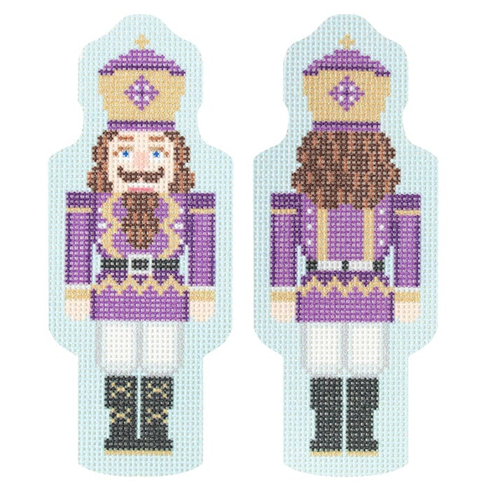 Double-Sided Nutcracker Ornament - Purple