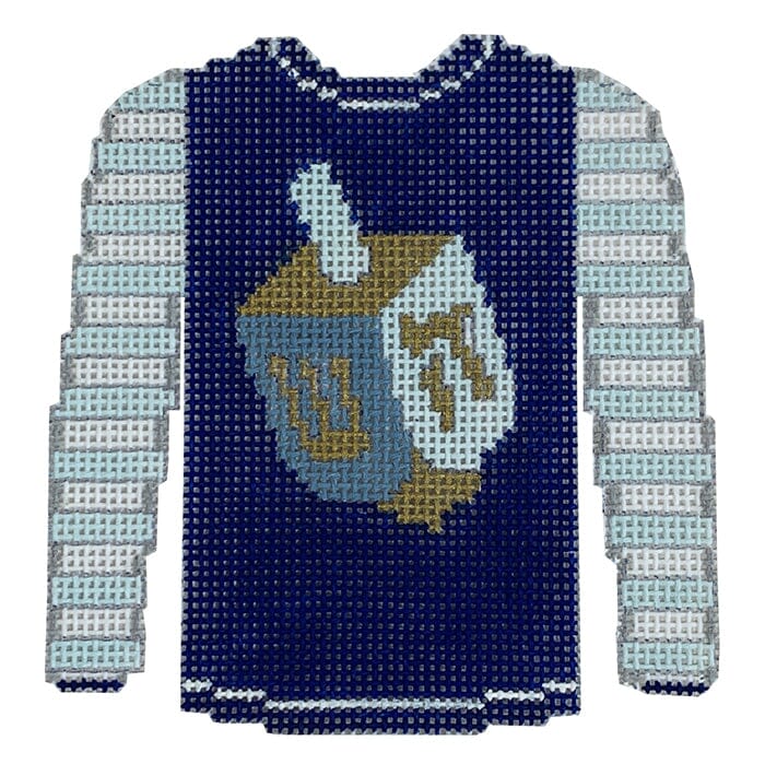 Dreidel on Royal Blue Sweater