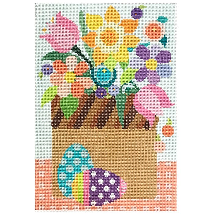 Easter Basket with Flowers
