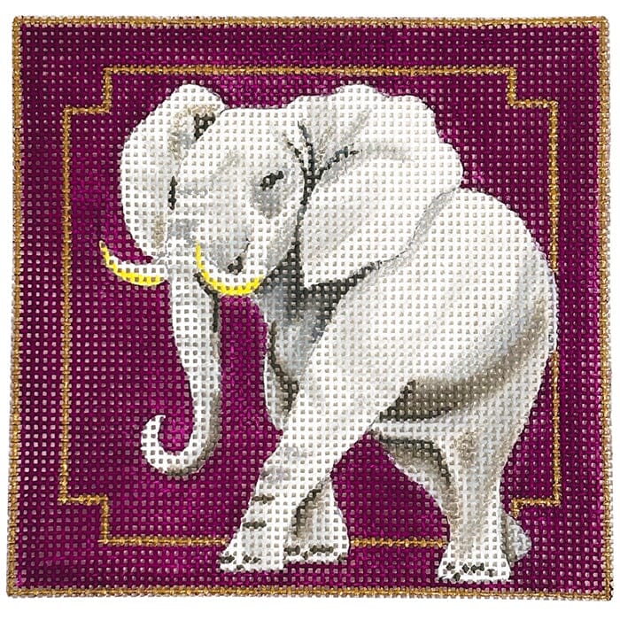 Elephant on Purple 4x4