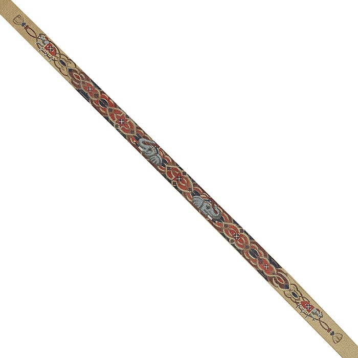 Elephants on Red Design Belt