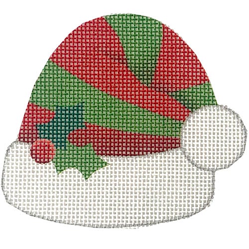 Elf Hat - Red/Green Striped