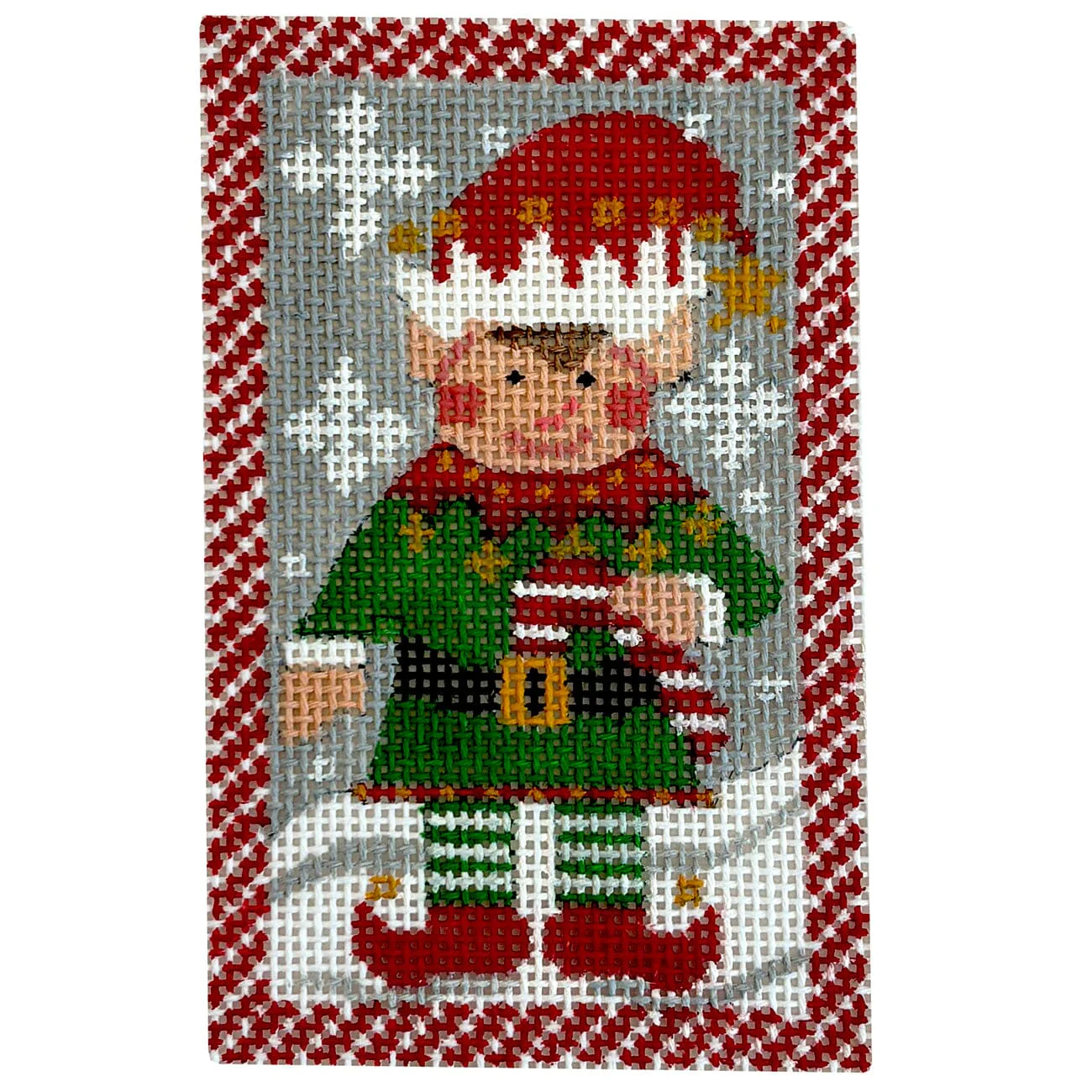 Elf Holding Candy Cane
