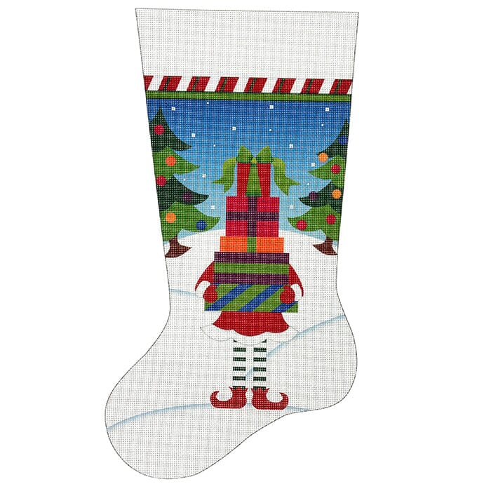 Elf with Packages Stocking