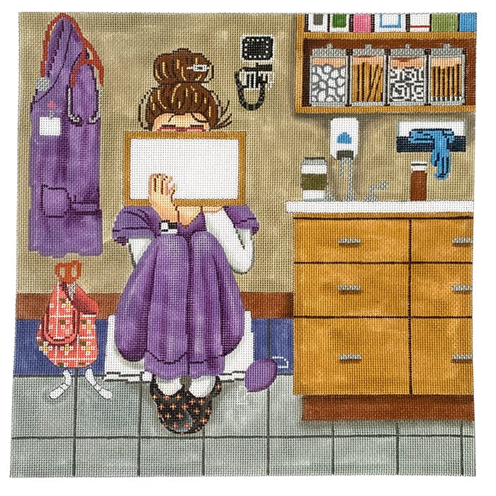 Essential Worker Stitching Girl
