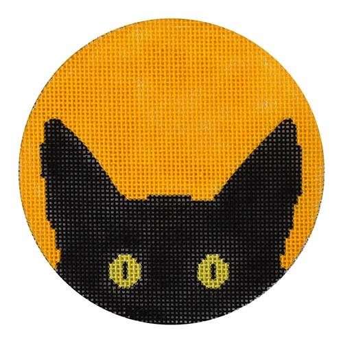 Peeky Kitty Yellow Round