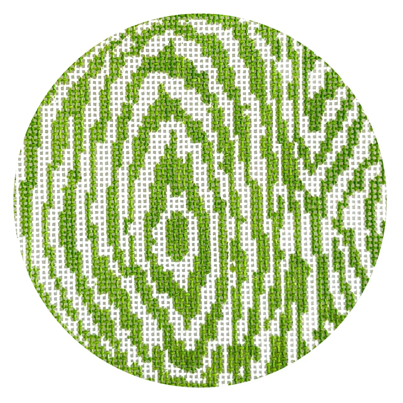 Faux Bois Round - Green