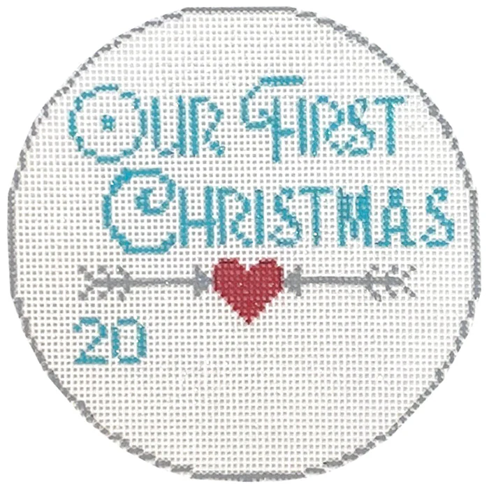 First Christmas Ornament - Hearts and Arrows