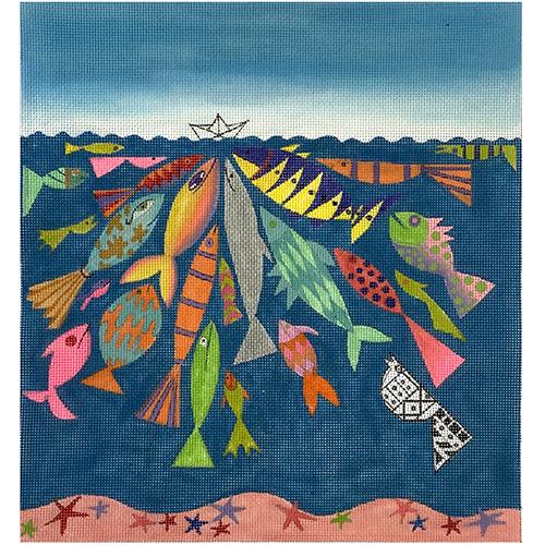 Fishes Under a Paper Boat