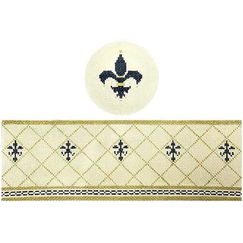 Fleur de Lis hinged box with hardware
