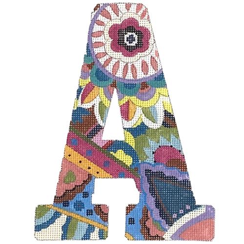 Floral 6" Monogram Letter A